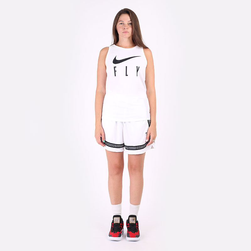 женская белая майка Nike Dri-FIT Swoosh Fly Women's Basketball Tank DJ1592-100 - цена, описание, фото 5